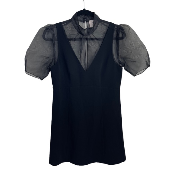 Cinq A Sept Frances Sheer Overlay Mini Dress Size 4 - Picture 2 of 10